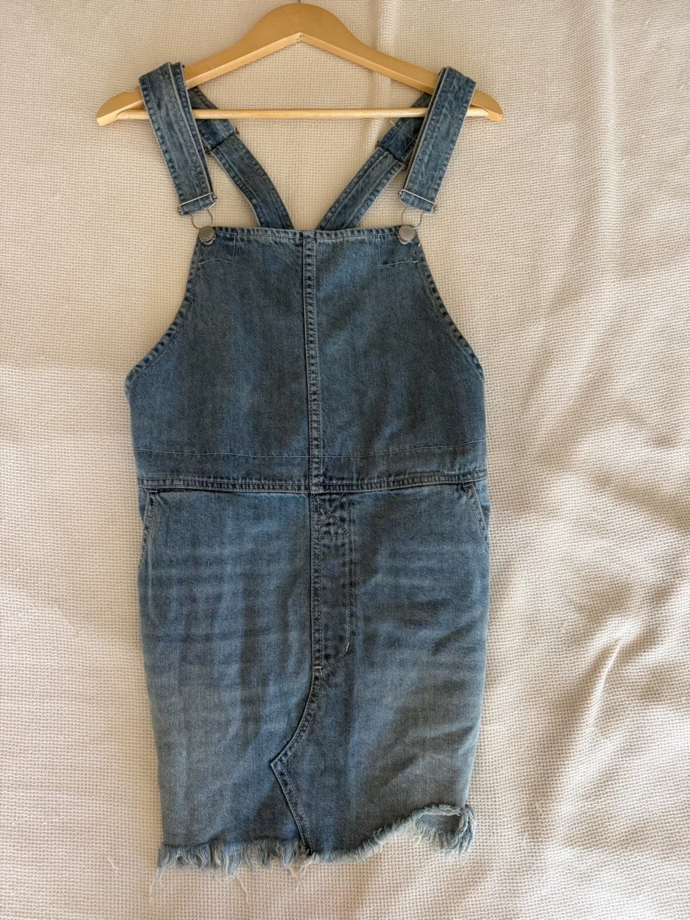 Free People Revolve Denim Pinafore Dress - Blue